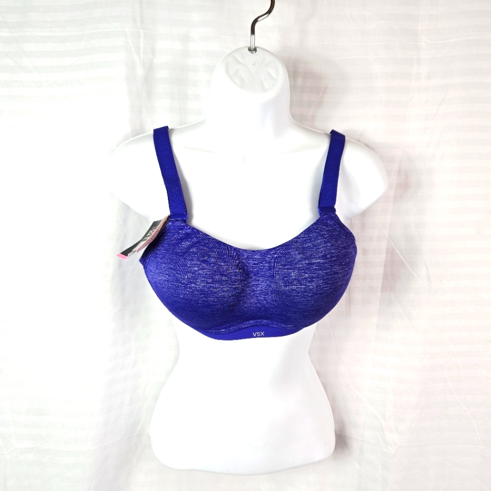 Victoria's Secret Vsx Sports Bra Women's Size 34b Heathered Halterback Euc Nwt